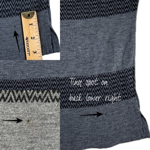 Old Navy Plus Size Crop Top Black Gray Zig Zag Stripes XXL - Picture 5 of 10